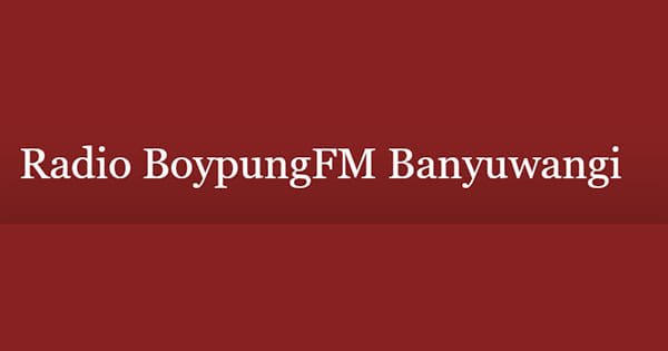 Radio BoypungFM Banyuwangi